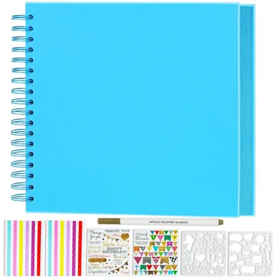 Obrázek produktu pro Omgoods – Album pro scrapbook, formát 25,4 x 25,5 cm, s 40 stránkami, určené pro uchovávání rodinných vzpomínek