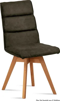 Produktbild von Esszimmerstuhl drehbar (8er-Set) Doris 47x92x60 Eiche geölt/Khaki