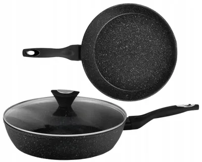 Obrázek produktu pro MASTERPAN hliníková nepřilnavá pánev s mramorovým povrchem, s víkem 22cm MP2313