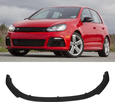 Immagine prodotto di kit 3 pezzi splitter paraurti anteriore, spoiler diffusore in ABS ad alta resistenza di ricambio per MK6 R20 R 2008-2013, nero opaco