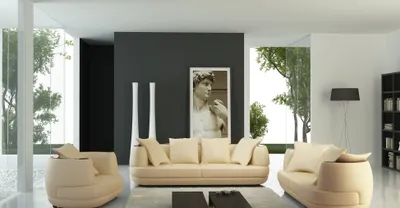 Immagine prodotto di Sofagarnitur Royal Luxus Designer Couch Polster 3+2+1 Leder Sofa Sitz BeigeA