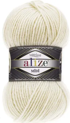 Produktbild von ALIZE Superlana Midi 599 Ivory