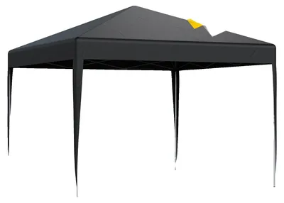 Produktbild von Pop-Up Pavillon, UV-Schutz, wasserabweisendes Dach, Schwarz 3X3M