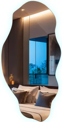 Produktbild von Wand-Dekorationsspiegel mit Premium LED-Beleuchtung für Badezimmer und Make-up 50x100 cm