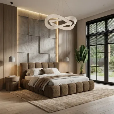 Produktbild von Polsterbett 180x200 cm - Bouclé Stoff - Braun - mit Bettkasten und Stauraum - Quelle 22