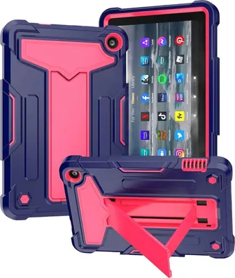Zdjęcie produktu dla Etui do Samsung Galaxy Tab A8 10,5" z podstawką różowo-granatowe