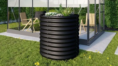 Produktbild von Vitavia Hochbeet "Vita 858" rund schwarz 82 Ø x 86 cm