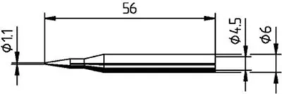 Produktbild von Lötspitze Serie 162 bleistiftspitz Breite 1,1 mm 0162 BD/SB