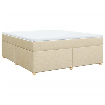 Obrázok produktu pre vidaXL Boxspring posteľ s matracom Cream 180x200 cm Látka