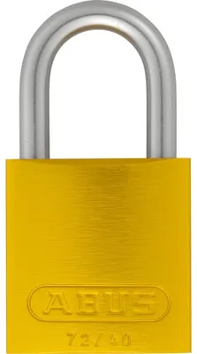 Produktbild von ABUS Vorhangschloss Aluminium 72LL/40 gelb vs. Lock-Tag 1 Schlüssel