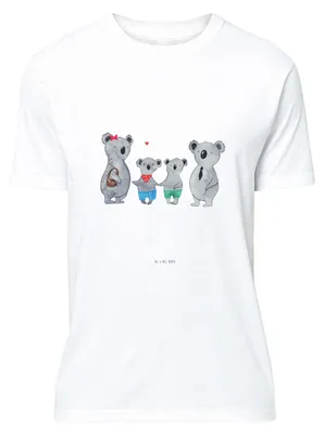 Produktbild von Mr. & Mrs. Panda Tshirt Koala Familie zwei - Weiß - Geschenk, T-Shirt, Rundhals, mit Aufdruck, Koalabär, Muttertag, S, Spruch, Familienzeit