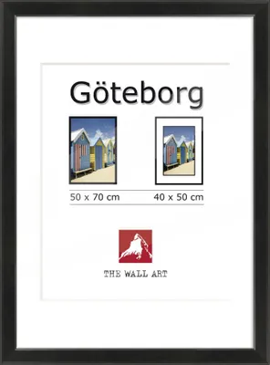 Produktbild von Bilderrahmen Holz Göteborg schwarz 50 x 70 cm