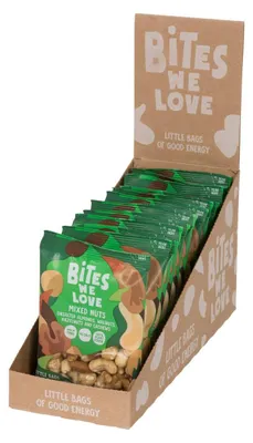 Produktbild von BitesWeLove Notenmix 12x30g – Knuspriger, gesunder Nussmix ohne Zucker