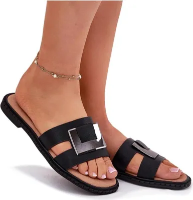 Produktbild von Damen Flache Sandalen Mit Dekorativem Detail Artiker Schwarz 56C1336 41