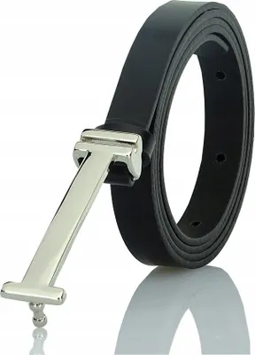 Produktbild von GRACIO Leder Damen Gürtel Silberne H-Schnalle 95cm