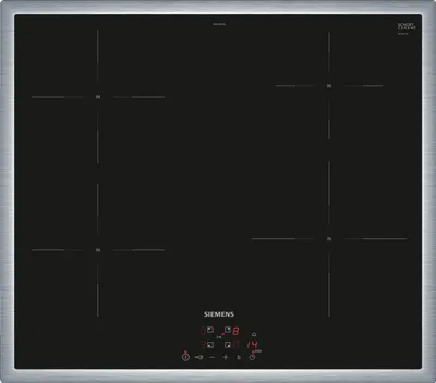 Image de Siemens iQ100, Table de cuisson à induction, 60 cm, noir, Avec cadre à poser, EH645BEB6E