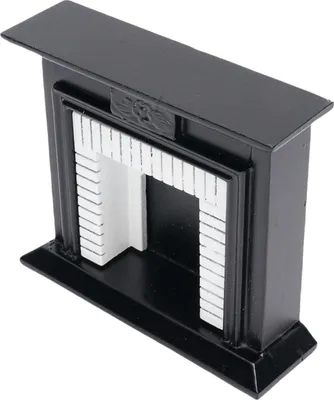 Produktbild von 1:12 Miniatur-Puppenhaus-Kamin aus Holz, Vintage-Dekoration, Zubehör für Zuhause
