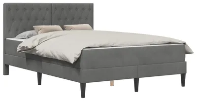 Produktbild von Bettgestell mit Matratze Dunkelgrau 120 x 200 cm Samt