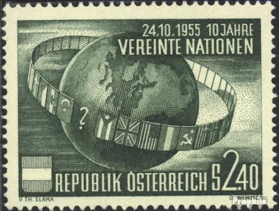 Produktbild von Briefmarken Österreich 1955 Mi 1022 (kompl.Ausg.) postfrisch Vereinte Nationen