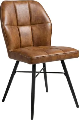 Image de Chaise de restaurant en SIMILI CUIR Marron pour Interieur
