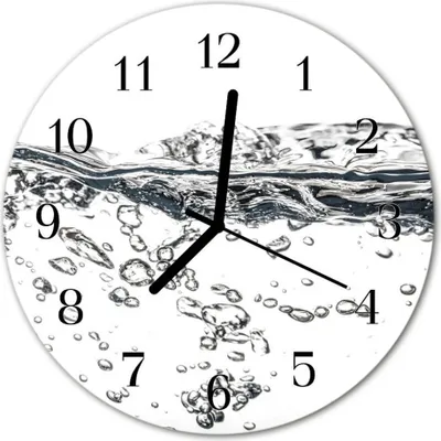 Immagine prodotto di Orologio da parete a vetro, ideale per la cucina, con vetro trasparente, diametro 30 cm, colore bianco