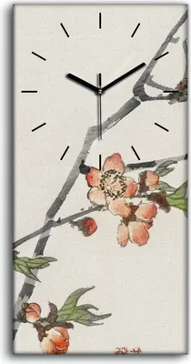 Produktbild von Wandbild Leinwand Bilder Wanduhr 30x60 Malerei Asiatische Zweige Blumen Kunst - schwarze Hände