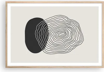 Produktbild von Gerahmtes Poster - Rahmen in heller Eiche - Abstraktion Fleck Gläser - 91,5x61 cm - Wand Bild - Wanddeko - Wandbilder - Wandposter - Bilderrahmen - Bilder - Kunstdruck - Wandbild - P2NAA91x61-4325
