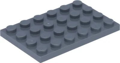 A dark gray LEGO base plate with studs.