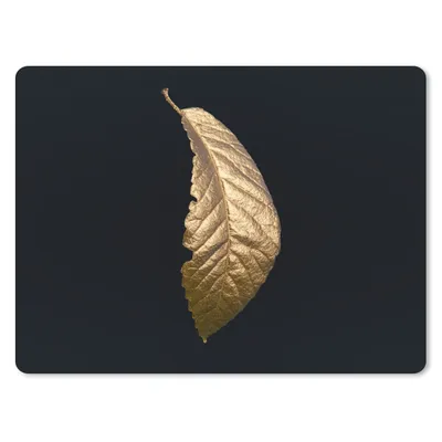 Produktbild von MuchoWow® Mauspad Mousepad Blätter - Luxus - Gold - Schwarz - Natur 23x19 cm - Mousepads - Maus Mat - Pad - Mausunterlage - Schreibtischunterlage - Mauspad