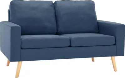 Obrázok produktu pre vidaXL 2-miestna pohovka Modrá látka