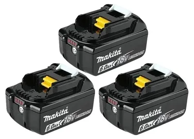 Zdjęcie produktu dla Akumulatory do elektronarzędzi, litowo-jonowe, o dużej pojemności, zestaw 3 sztuk, pojemność 6,0 Ah