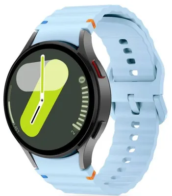 Produktbild von By Qubix Wave Sportarmband - Größe: S/M - Hellblau - passend für Samsung Galaxy Watch 4 - 40 mm & 44 mm