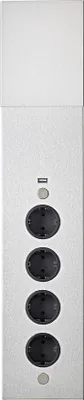 Produktbild von Küchensteckdose Riva 4-fach Ecksteckdose 46-58cm Küche Büro USB A/C