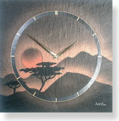 Zdjęcie produktu dla Wanduhr klassisch 30 cm x 30 cm x 4 cm - AMS Modell: 9515