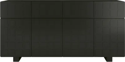 Produktbild von CUBO LONG Kommode 3D mit dekorierter Front / 4 Schubladen / 4 Türen / 169 cm / Schwarz
