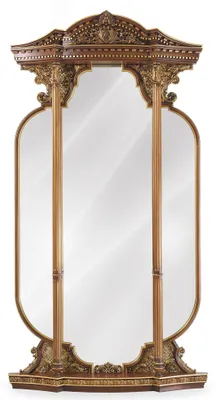 Image de Miroir mural,Reproduction sculpté, style italien, meuble, dimensions 125x224 cm