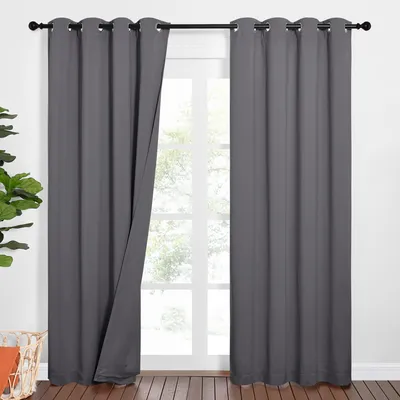 Produktbild von Verdunkelungsgardinen 100% - Akustische und isolierende Gardinen - 2 Stück - 132x213cm