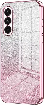 Immagine prodotto di Custodia in glitter per Samsung Galaxy A36 - Cover posteriore in silicone Phonesta Crystal Sparkle - Rosa