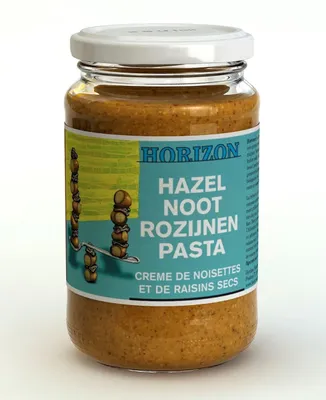 KREM Z ORZECHÓW LASKOWYCH Z RODZYNKAMI BIO 350 g - HORIZON