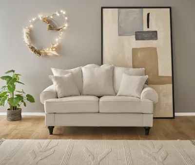 Produktbild von Sofa "Adelina" in beige Landhaus Couch 2-Sitzer 170 cm