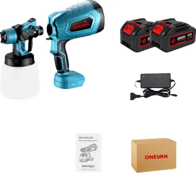 Obrázek produktu pro Elektrická stříkací pistole, přenosný design, vysoký výkon, 1000 ml – 2 baterie