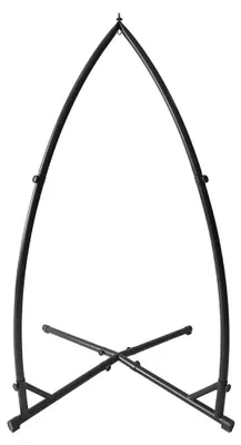 Produktbild von Hängesessel Gestell - Freistehender Ständer für Hängesessel und Hängeschaukel - Stahlrahmen - Für 1 Person - Für Außenbereich - Schwarzes Metall