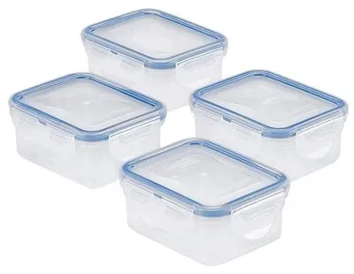 Zdjęcie produktu dla Pojemniki do żywności zestaw 4 szt plastikowe przezroczyste szczelne
