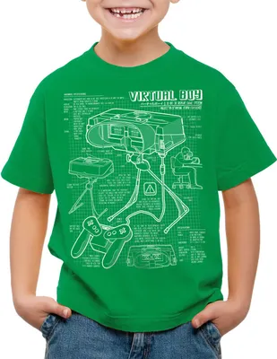 Produktbild von style3 Virtual Boy Blaupause Kinder T-Shirt 32-Bit videospiel controller