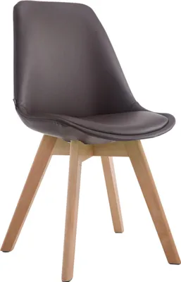 Produktbild von TPFLiving Stuhl Manolo Kunstleder Natura braun