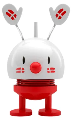 Produktbild von Wackelfigur und Glücksbringer für den Geburtstag, skandinavische Deko für Wohnzimmer und Schreibtisch, Büro Gadget, kleine Geschenke, 6,7 x 5,9 x 9,5 cm, Weiß