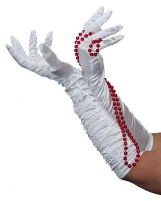 Produktbild von Lange weiße Handschuhe edel weis weiss Kostüm weisse