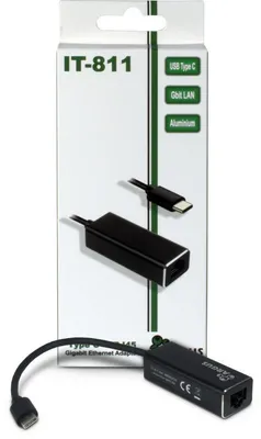 Zdjęcie produktu dla Inter-Tech ARGUS IT-811, Czarny, Realtek RTL8153, 25 mm, 230 mm, 17 mm, 25 g