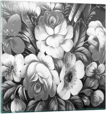 Produktbild von Bilder auf glas - Blume Blumenstrauß Blatt - 60x60cm - Glasbilder - Wandbilder - Kunstdruck - zum Aufhängen bereit - Wanddekoration aus Glas - Glas Bilder - Wandbild auf Glas - GAC60x60-3896