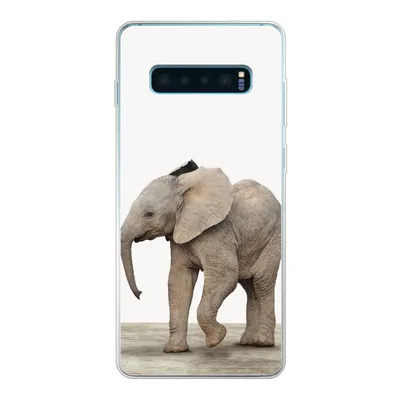 Produktbild von MuchoWow® Handyhülle Schutzhülle Hülle für Samsung Galaxy S10 Plus Baby-Elefant - Tiere - Kinder - Mädchen - Jungen Silikon Softcase Handy Hülle - Schutzhülle